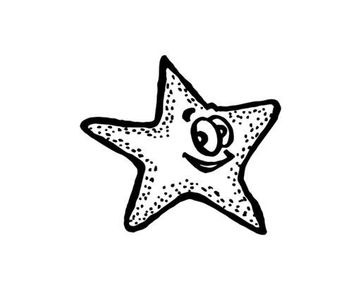 Printy 4923 Tauchstempel 06 Taucherstempel Motiv Seestern SCHWARZ BLAU